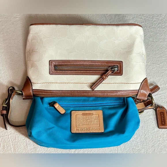 COACH Y2K Signature C Jacquard w/Leather Trim Demi Shoulder Bag - Picture 10 of 12